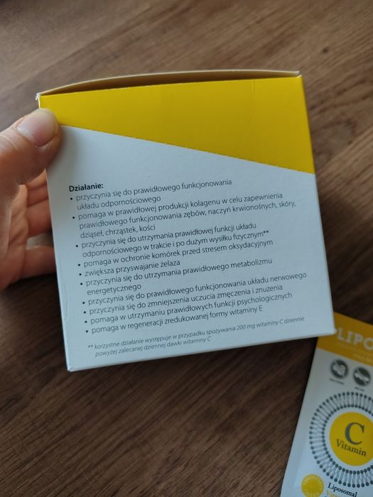 Witamina c liposomalna w saszetkach 21 szt dobra data duża dawka
