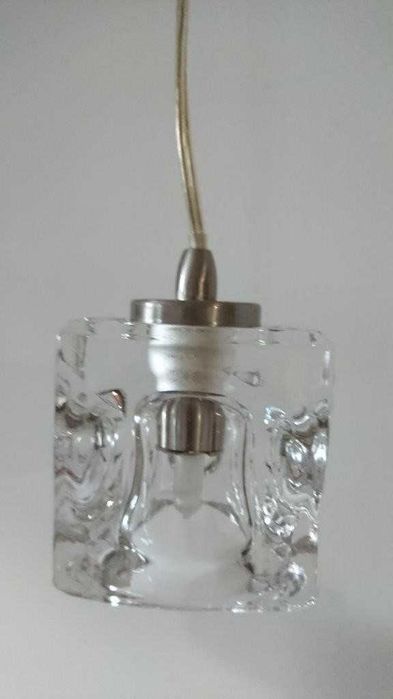 Candeeiro de tecto, suspenso, 5 copos de vidro