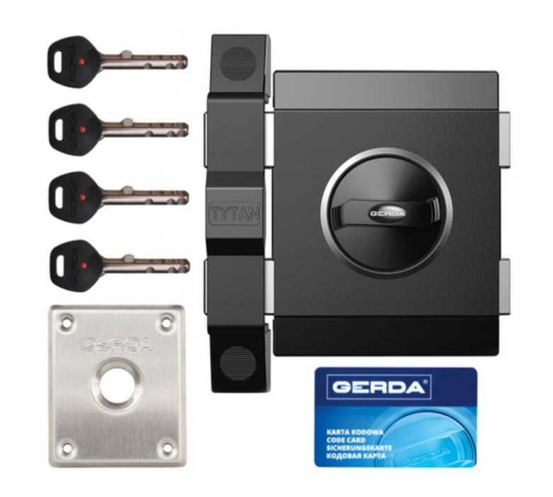 NOWY Zamek GERDA Tytan ZX T55 czarny, grafit, brąz, biały
