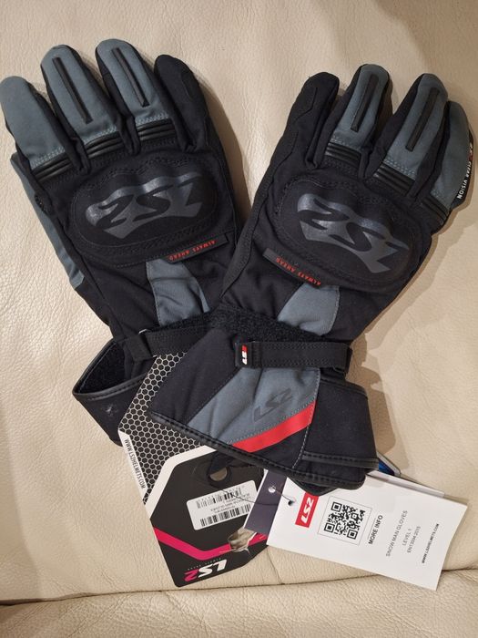 RĘKAWICE MOTOCYKLOWE LS2 SNOW Jesienne Zimowe Wodoodporne Green L