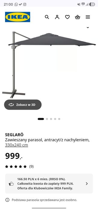Parasol Seglaro + stopki