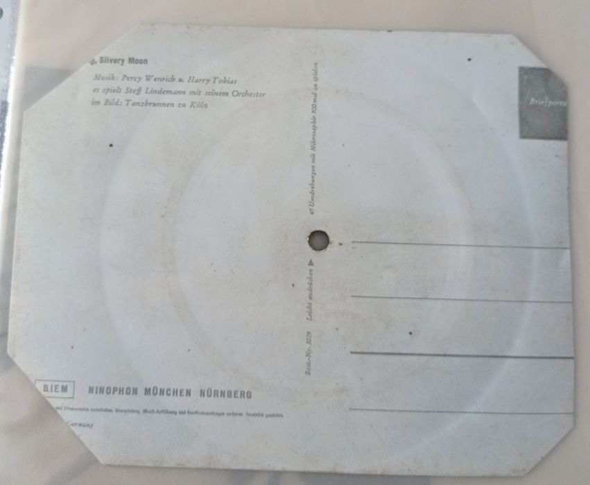 Single disco 45rpm postal em papel