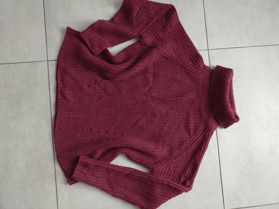 Golf oversize M bordowy