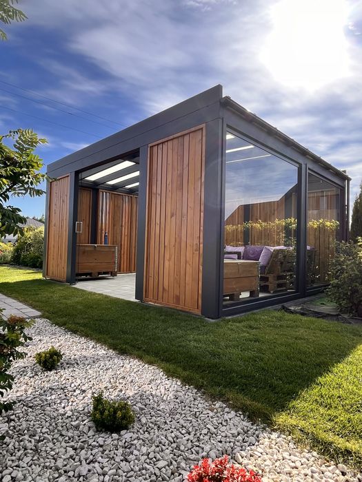 Nowoczesna altana ogrodowa, patio, altana