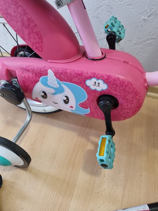 Rower Btwin 14 cali Unicorn 500 Decathlon jednorożec do nauki jazdy