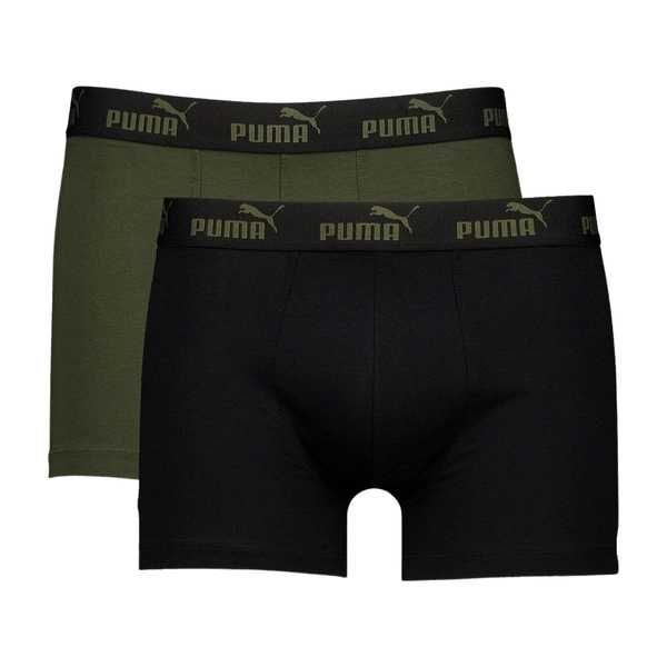 Puma bokserki majtki męskie 2-Pack khaki czarne wygodne bawełna