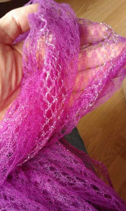 szal szalik cienki woal biskupi