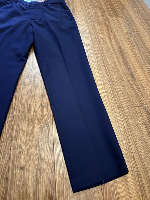 Elegancke granatowe spodnie garniturowe H&M 170