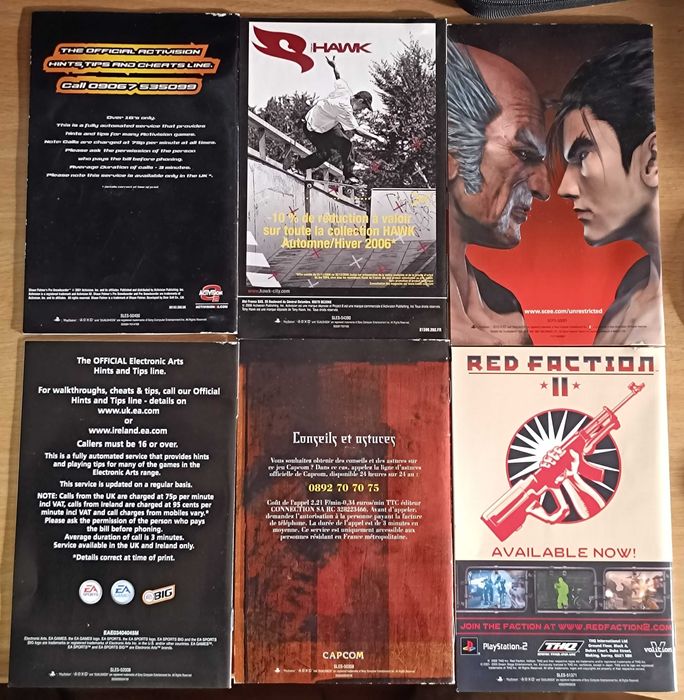 6 Manuais jogos Playstation 2 PS2