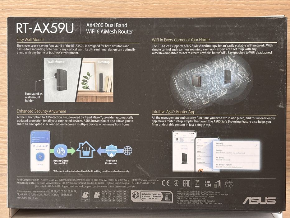 Router WIFI 6 Asus RT-AX59U  AiMESH