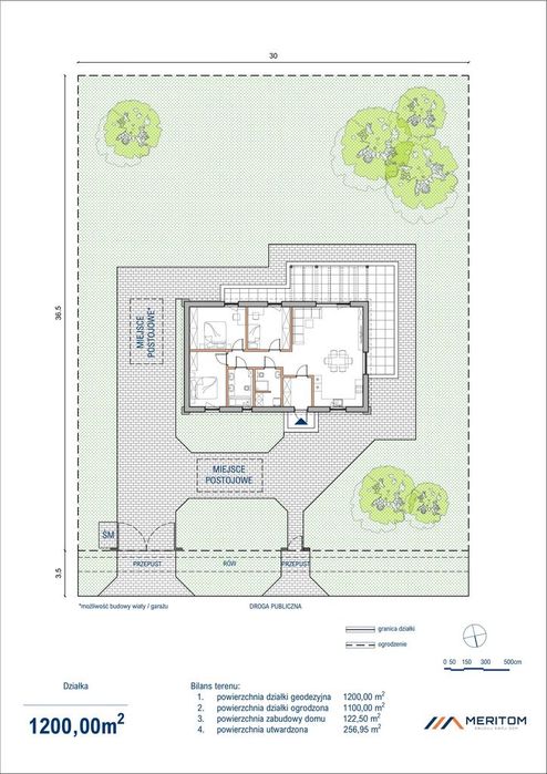 Wyjątkowy Dom Parterowy | Klasa Premium | Działka 1200m - stan surowy