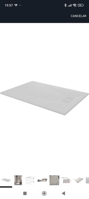 Base de duche com sifão