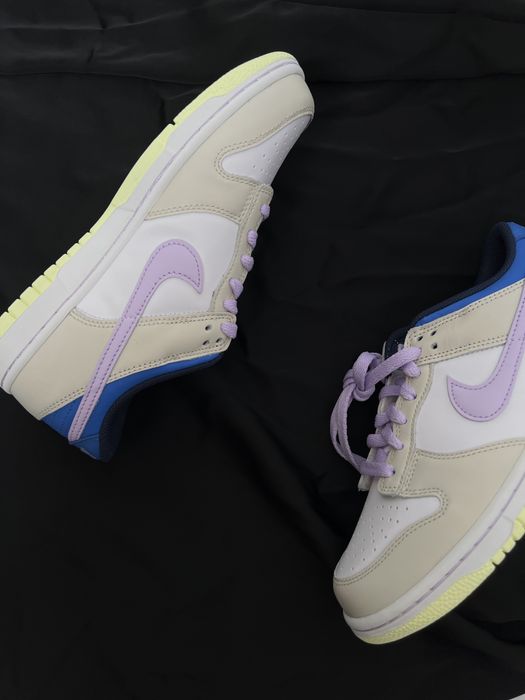 Оригинал Nike Dunk Low Khaki Blue Pink (FB9109 103) найк данки