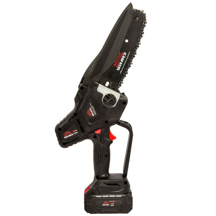 Акумуляторна пила Vitals Professional AKZ 1820ak BL/ акумулятор 4А/г з Type-c та ЗП/ Швидкість ланцюга 12 м/с/ шина 20 см/ Гарантія 5 років/