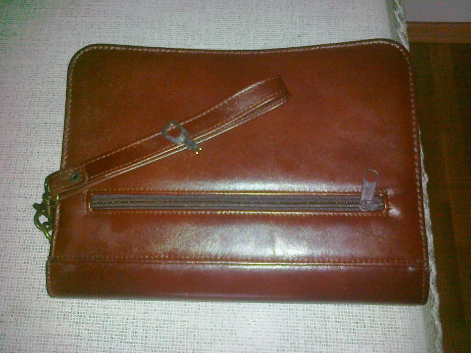 saszetka skórzana na kluczyk PRL