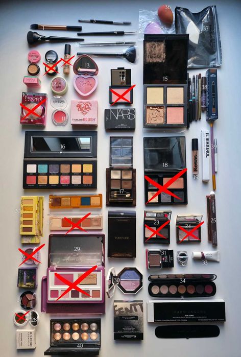 Палетки тіней Marc jacobs, Natasha Denona, Tom Ford, Fenty, Huda, colourpop люкс проф консилери рум'яна хайлайтери пензлі