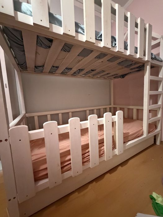 Lożko pietrowe, drewniane