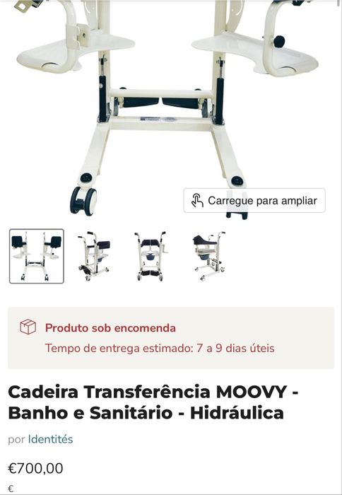 Cadeira Transferência MOOVY - Banho e Sanitário - Hidráulica