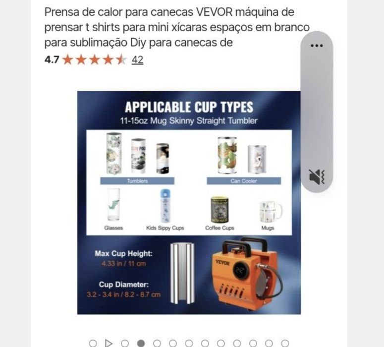 Prensa Vevor Canecas