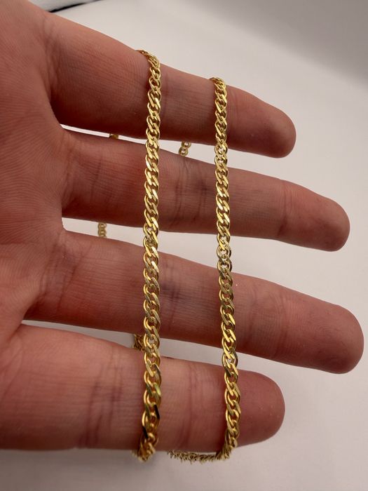 Złoty łańcuszek damski  mona lisa próby 585 diamentowany