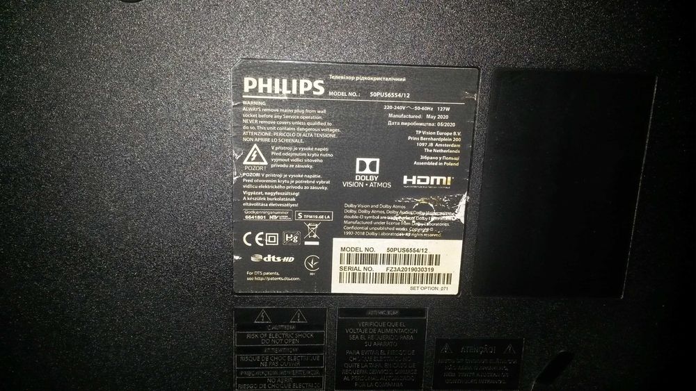telewizor philips 50pus6554/12, 50 cali smart