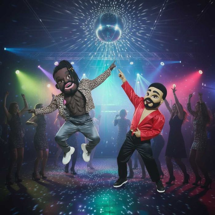 Biały Miś Tancerz Striptizer Alvaro lalka Jessica  – Żywa Maskotka