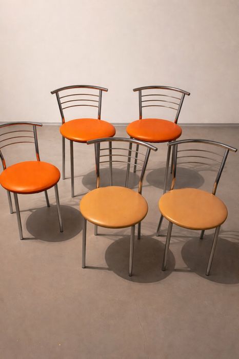 Стільці Nowy Stul Marco 8 шт ( 2 барних і 6 кухонних) металеві , мякі