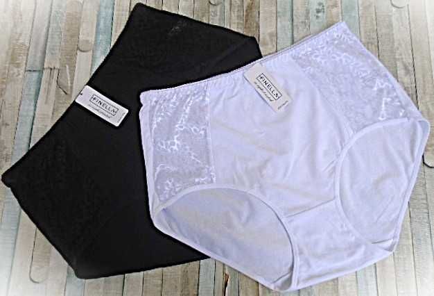 Finella / 2 szt. / majtki bawełniane pełne 5XL/6XL  białe czarne  DUŻE