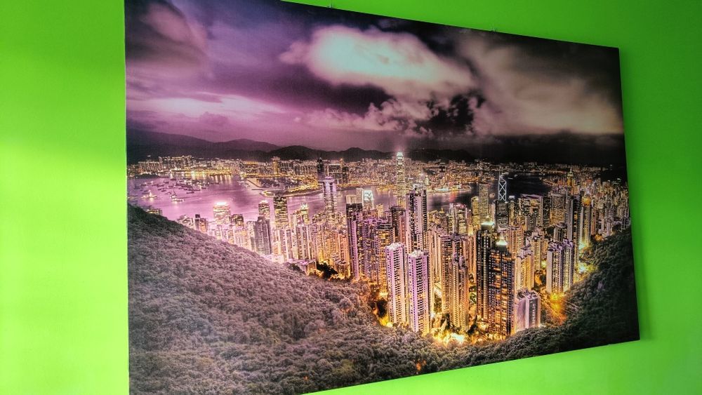 Duży obraz. Panorama miasta.