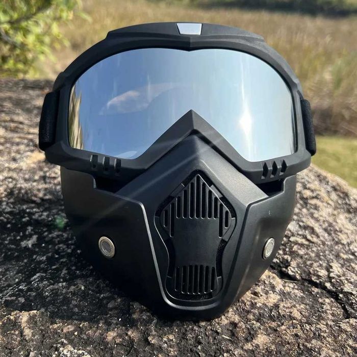 Захисна маска + окуляри, маска пейтбол, страйкбол, мото окуляри лижні