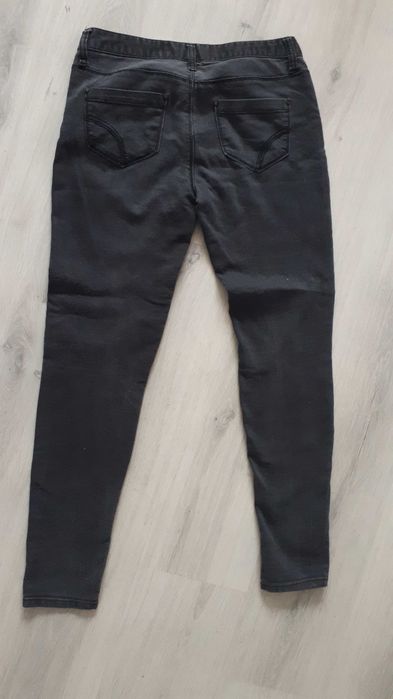 Spodnie skinny jeansy szare biodrówk S M