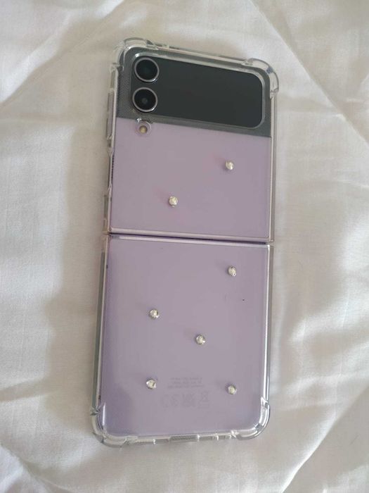 Capa Transparente com Brilhantes para Samsung Galaxy Z Flip 464729676475778121