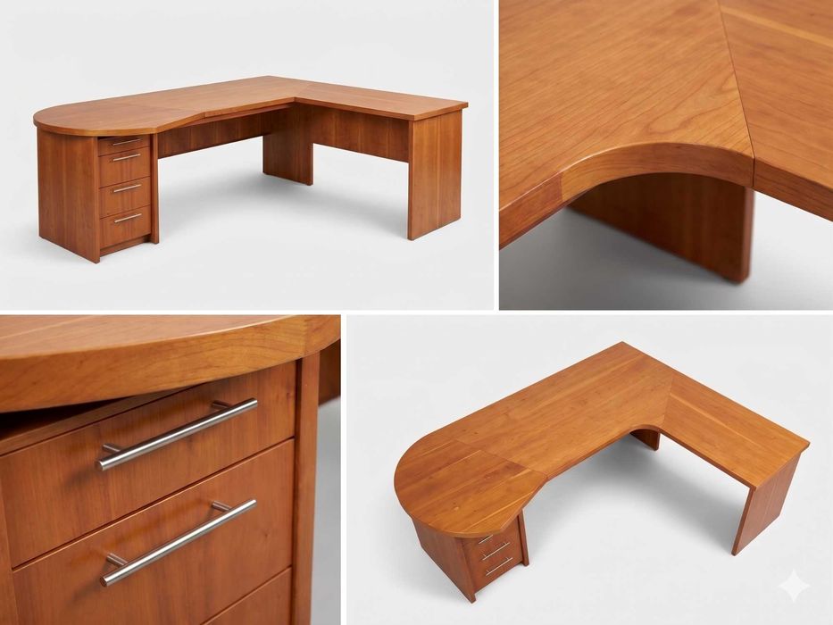 Mesa escritório de madeira de cerejeira