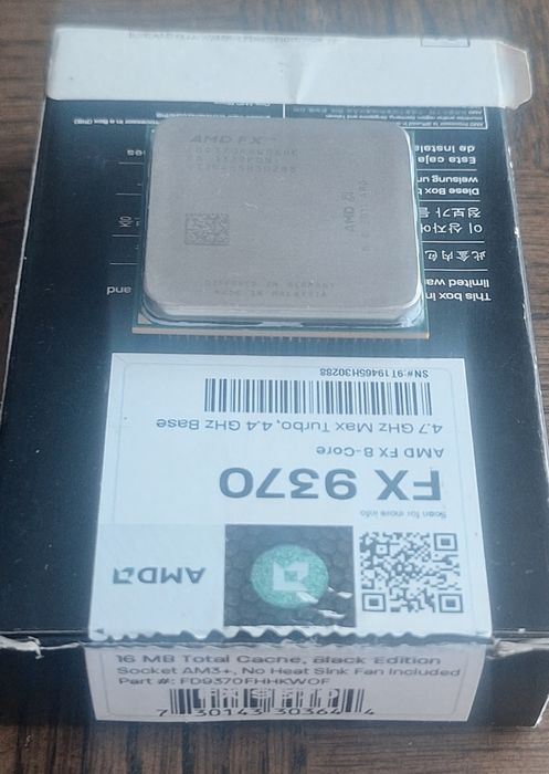 AMD FX-9370  BOX Black Edition 4.4 Ghz - 4.7 Ghz