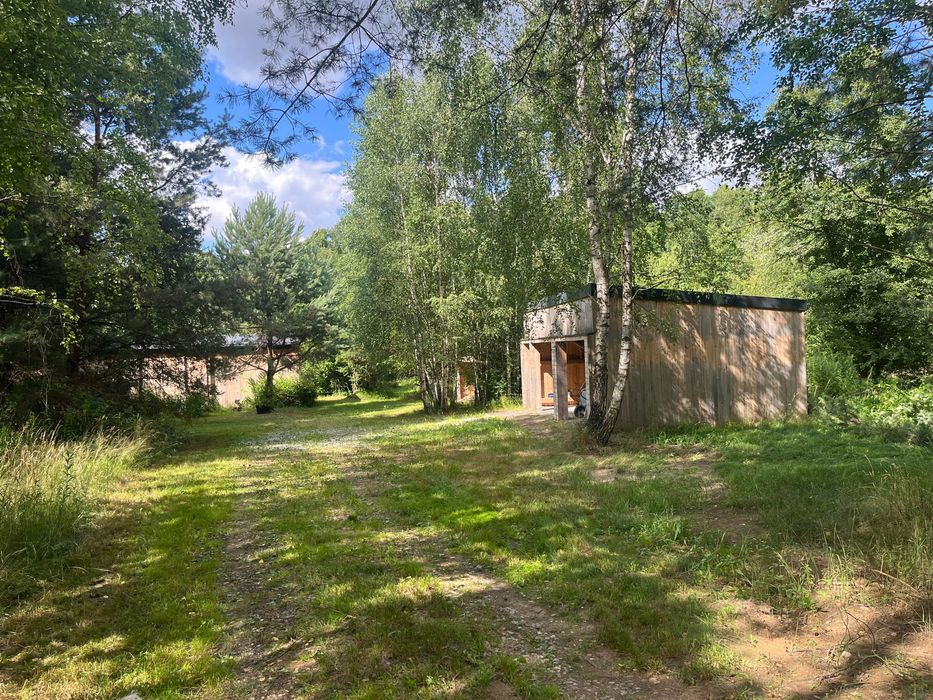 Działka budowlana 6413 m² ,domek 35 m²,sauna,garaż,staw, 40 min od Wwy