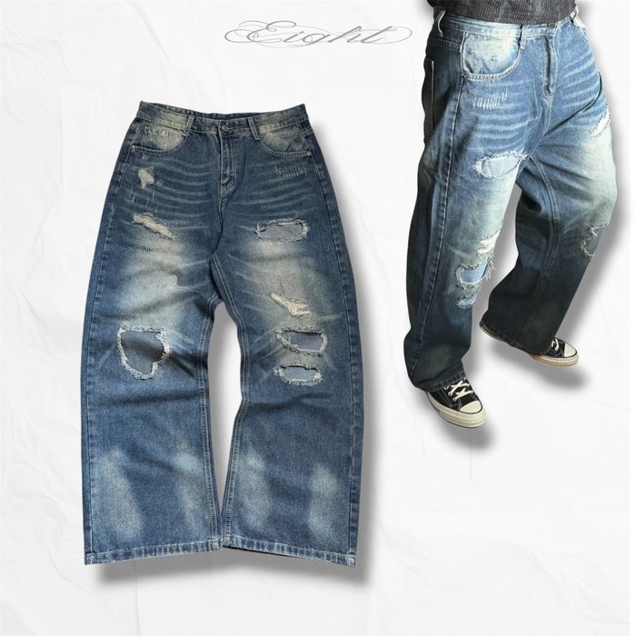 Archive bootcut distressed washed jeans джинси буткат кльош прямі washed straight falred loose fit архив дистрес y2k клеш прямые стрейт erd opium