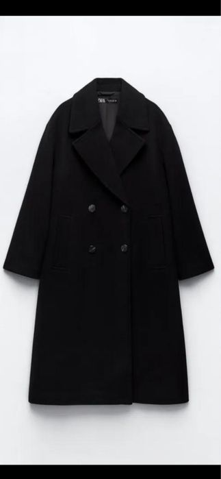 Пальто, zara чорне, 44-46 р