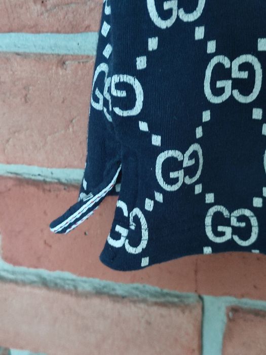 Koszulka męska polo z monogramem Gucci. Rozmiar L