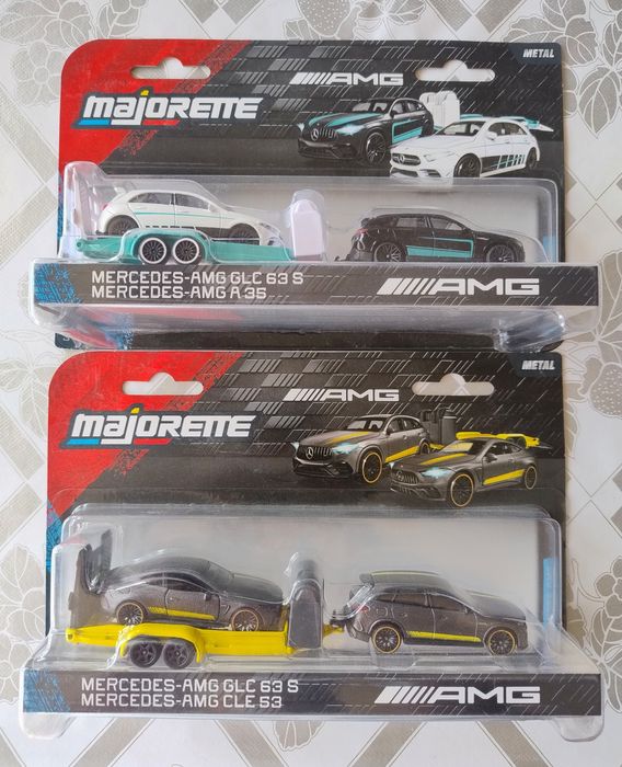 2×Majorette Mercedes-AMG GLC 63 S+A35+CLE 53