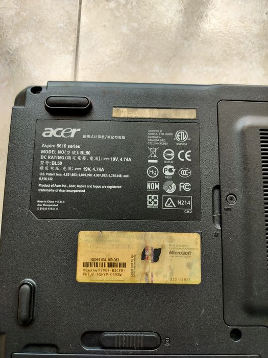 Acer Laptop (for parts)64751448416257121