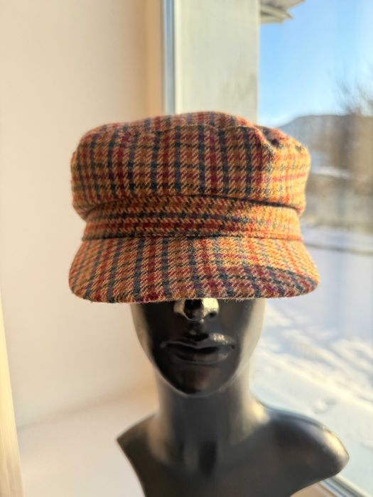 Утеплена кепка baker boy Zara, Твідова кепі у клітинку, Картуз, Кашкет