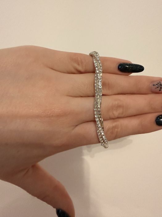 Elegancka bransoletka, srebna