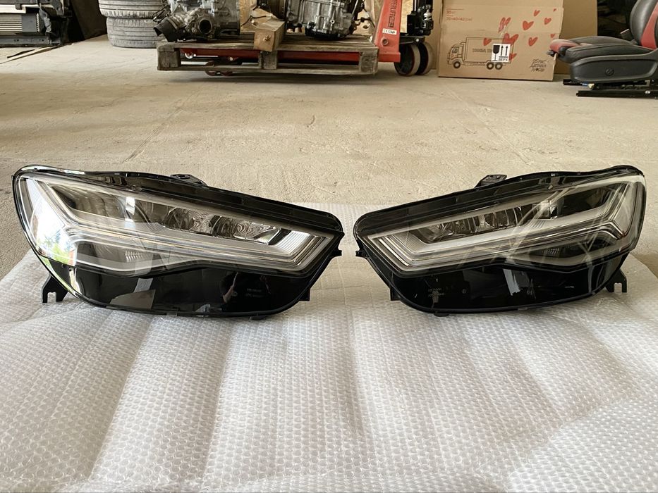 Фари Audi A6 C7 FULL LED Рестайл Комплект Права і Ліва з блоками