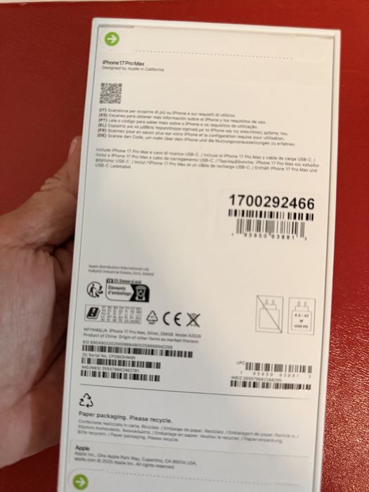 Iphone 17 pro max 256GB Selado