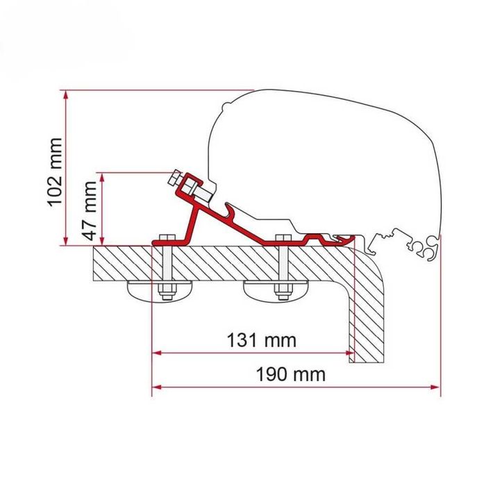 Suporte toldo Fiamma F80s Kit Standard autocaravanas