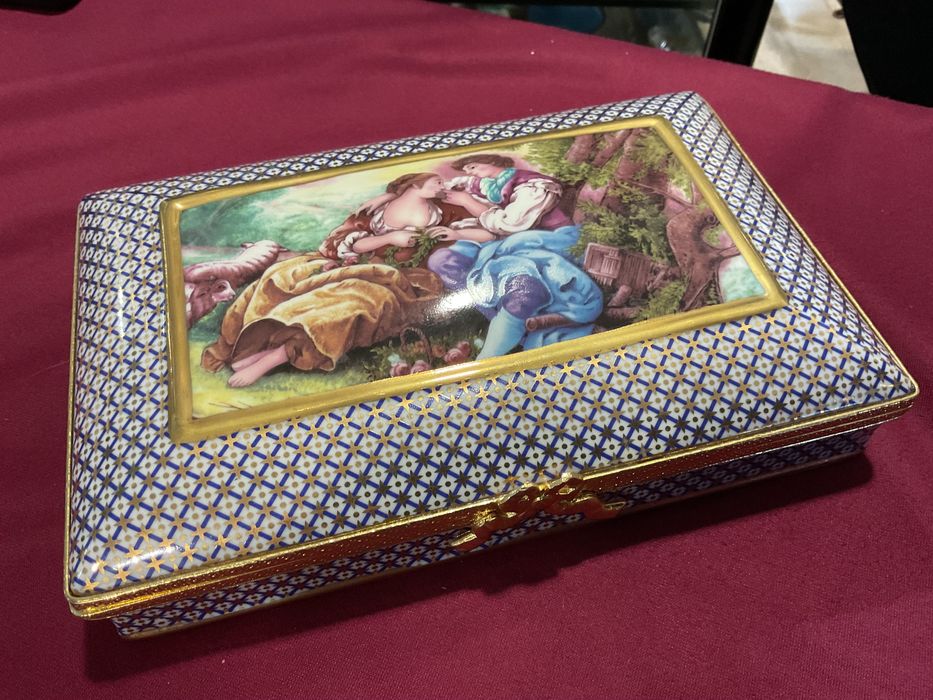 Caixa joias porcelana T.21x14 cm