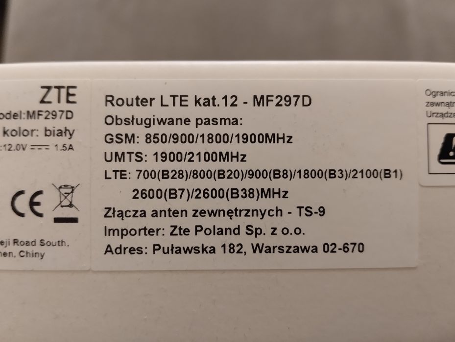 Router MF 297D ZTE 4G LTE nowy