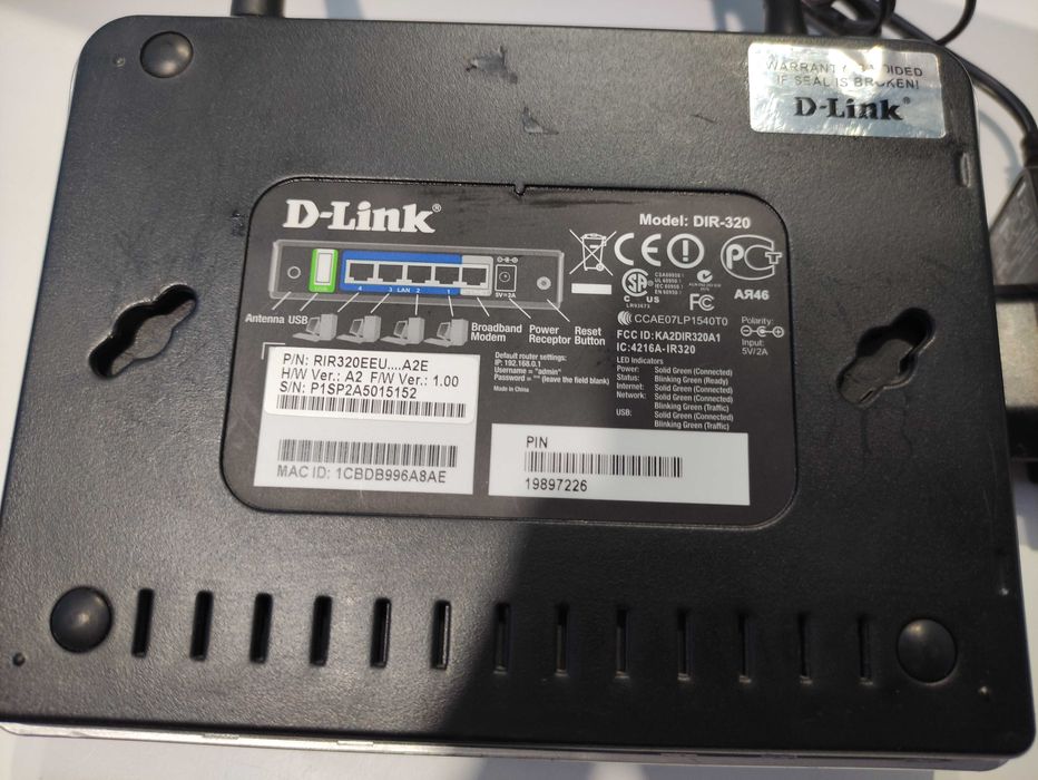 WI-FI роутер D-Link DIR-320