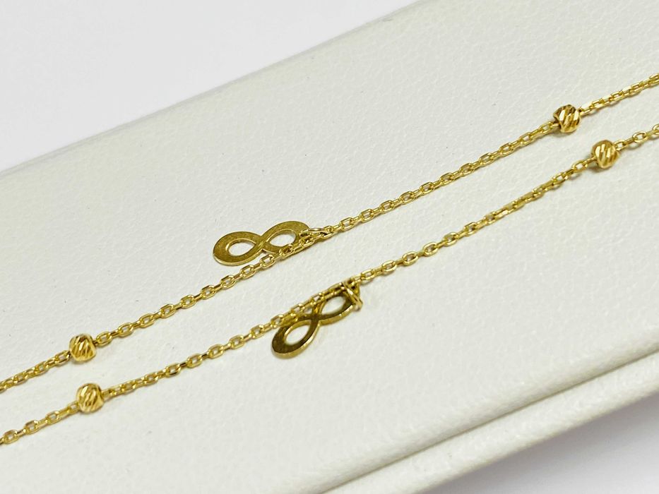 Łańcuszek złoty | 585| 1,54g | 42,5-45cm | Celebrytka | Używany