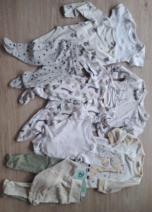 40szt ubranka paka ubrań dla dziecka 3-6msc